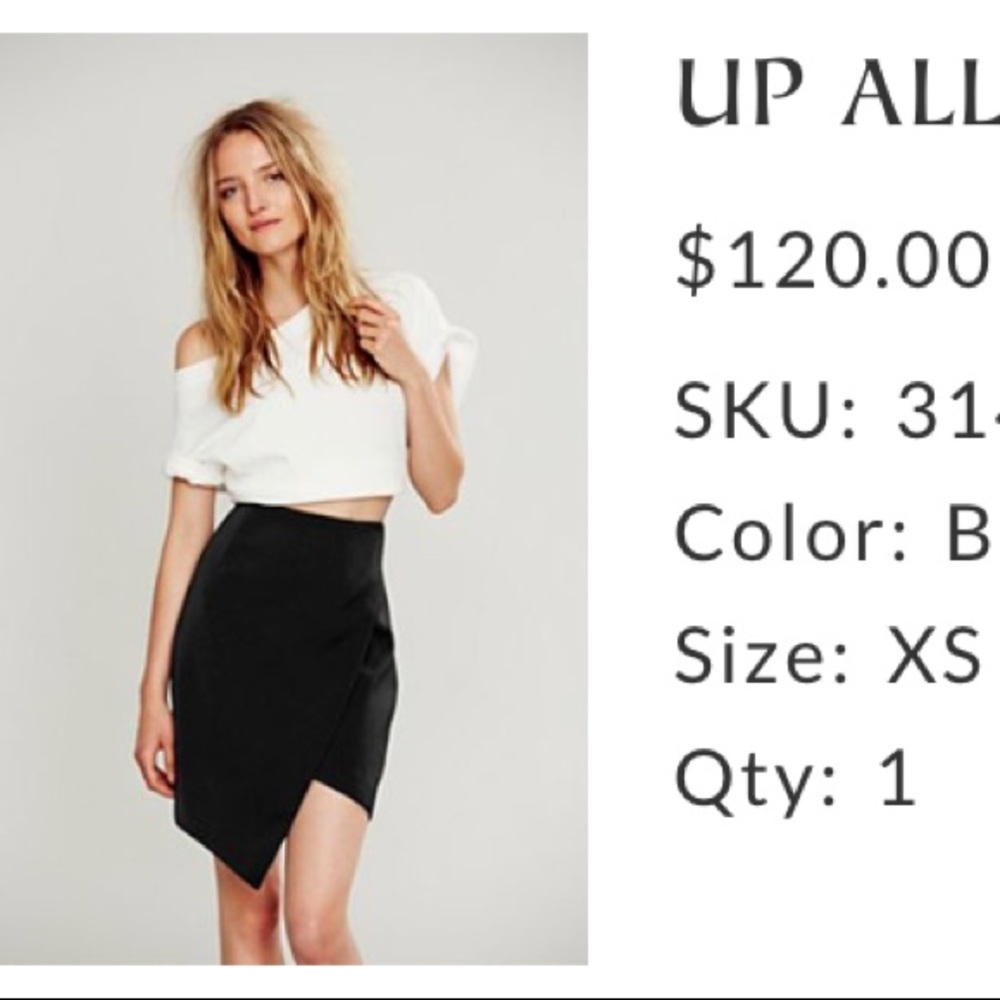SOLD OUT Up All Night Free People Skirt